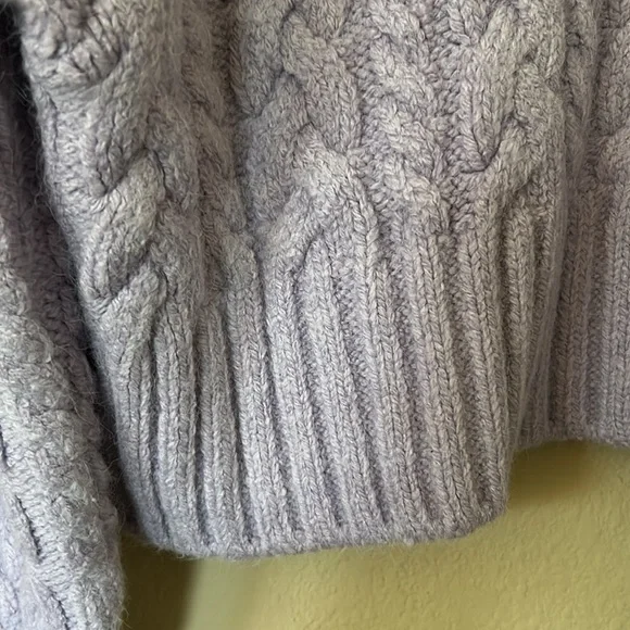 NWT Zara Purple Rhinestone Button Cable Knit Cardigan Sweater Medium - Picture 11 of 11